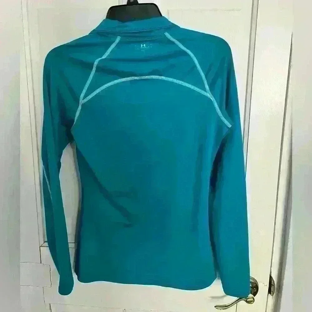 Under Armour Blue Coldgear Quarter Zip | Cold Gear Workout Sweatshirt | Size S